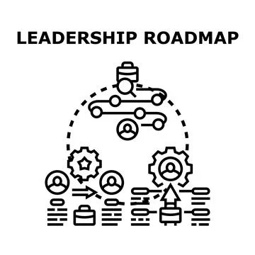 Leadership roadmap planning and development process Illustrazione stock