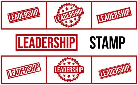 Leadership Rubber Stamp Set Vector Stock Illustration