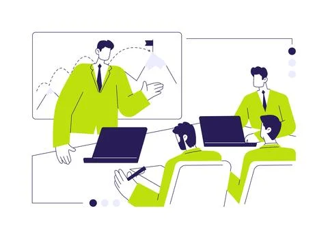 Leadership training abstract concept vector illustration. Stock Illustration