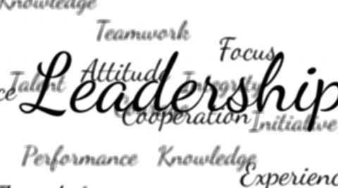 Leadership words background loop with matte Stock Footage 68653640