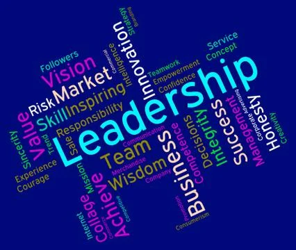 Leadership Words Represents Led Command And Authority 스톡 일러스트