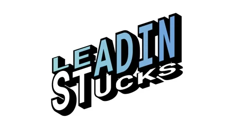 LEADIN vs STUCKS, 3D Text Animation in Isometric View with Opposite Word Motion Stock Footage 314263618