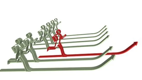 Leading athlete Stock Illustration