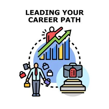 Leading career path developing professional growth concept Stock-Illustration