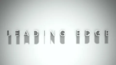 Leading edge 3D title animation with shadows on a white background Stock Footage 298000659