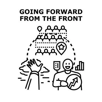 Leading forward strategy, guiding success journey vector concept Stock Illustration