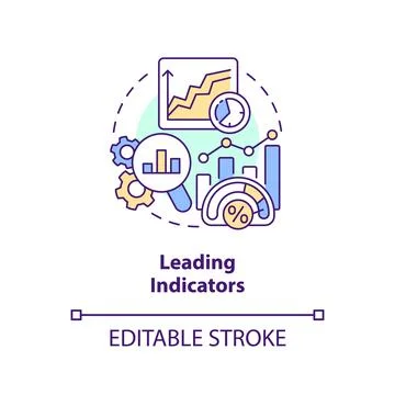 Leading indicators concept icon Stock Illustration