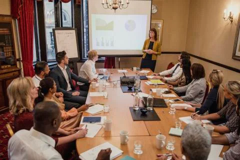 Leading the Presentation Fotos Stock