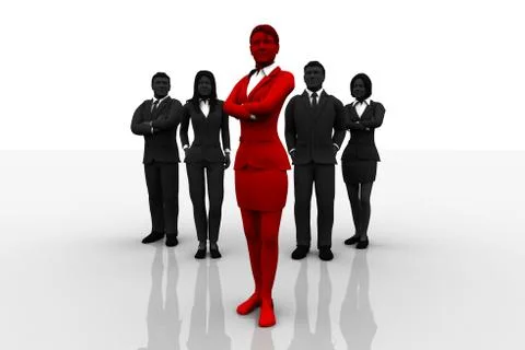 Leading a team Illustrazione stock