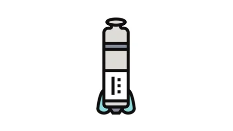 Leadless pacemaker cardiology accessories color icon animation Stock Footage 326117152