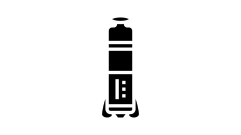 Leadless pacemaker cardiology accessories glyph icon animation Stock Footage 326143841