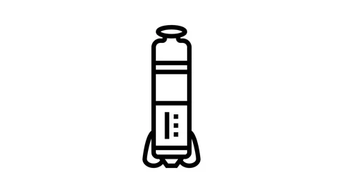Leadless pacemaker cardiology accessories line icon animation Stock Footage 326124472