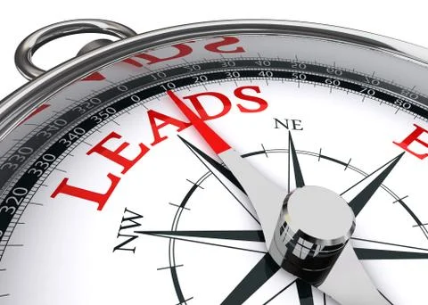 Leads conceptual compass Stock Illustration