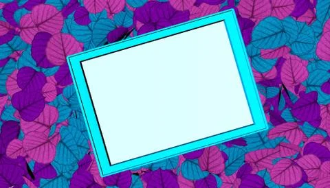 Leaf abstract framed background concept 3d rendering Stock Illustration