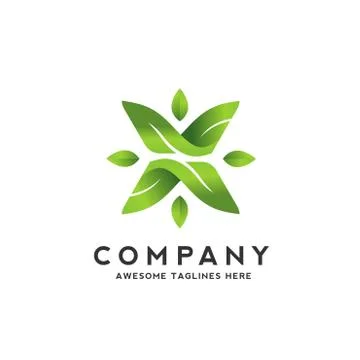 Leaf abstract organic logo Stock Illustration
