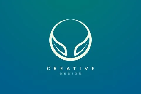 Leaf and circle combination logo design for spa, hotel, beauty, health, fashi Illustrazione stock