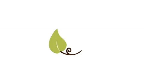 Leaf and colorful water drop icon, abstract symbol Stock Footage 71276490