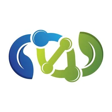 Leaf And DNA Logo Stock Illustration