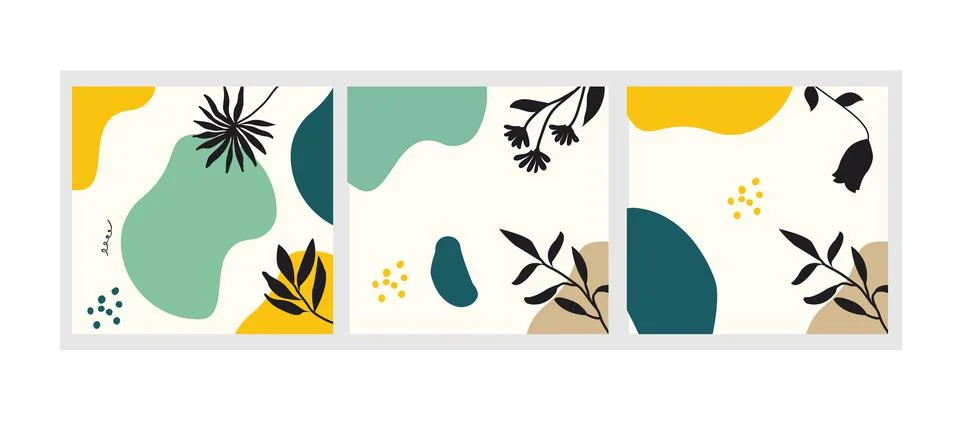 Leaf and flower pattern design Vector illustration modern design. Stock Illustration