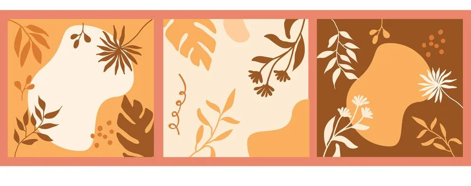 Leaf and flower pattern design Vector illustration modern design. Stock Illustration