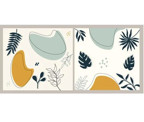Leaf and flower pattern design Vector illustration modern design. Stock Illustration