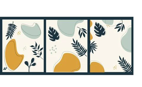 Leaf and flower pattern design Vector illustration modern design. Stock Illustration