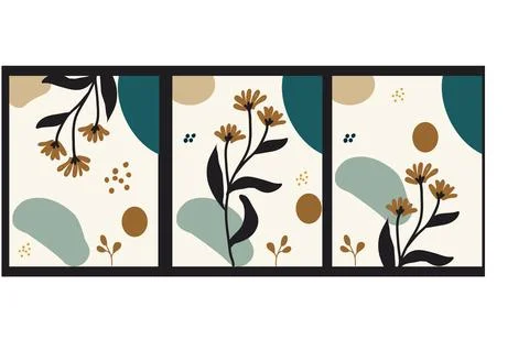 Leaf and flower pattern design Vector illustration modern design. 스톡 일러스트