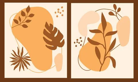 Leaf and flower pattern design Vector illustration modern design. Stock Illustration