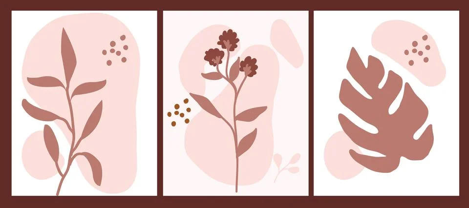 Leaf and flower pattern design Vector illustration modern design. 스톡 일러스트