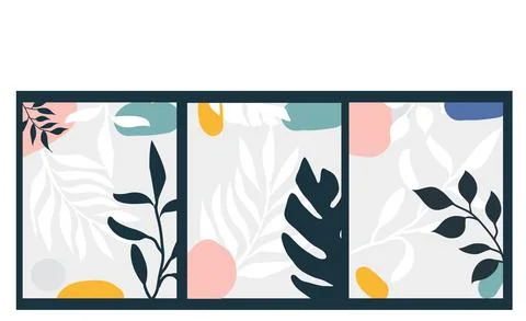 Leaf and flower pattern design Vector illustration modern design. イラスト素材