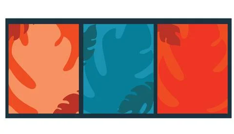 Leaf and flower pattern design Vector illustration modern design. Stock Illustration