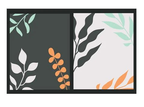 Leaf and flower pattern design Vector illustration modern design. Stock Illustration