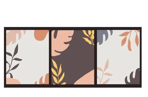 Leaf and flower pattern design Vector illustration modern design. Stock Illustration