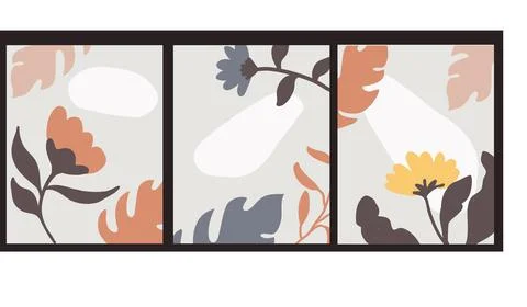 Leaf and flower pattern design Vector illustration modern design. Stock Illustration