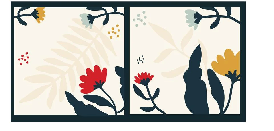 Leaf and flower pattern design Vector illustration modern design. Stock Illustration