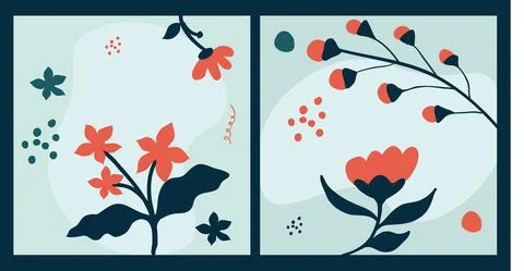 Leaf and flower pattern design Vector illustration modern design. Stock Illustration