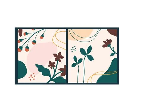 Leaf and flower pattern design Vector illustration modern design. Stock Illustration