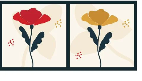 Leaf and flower pattern design Vector illustration modern design. Stock Illustration