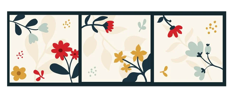 Leaf and flower pattern design Vector illustration modern design. Stock Illustration