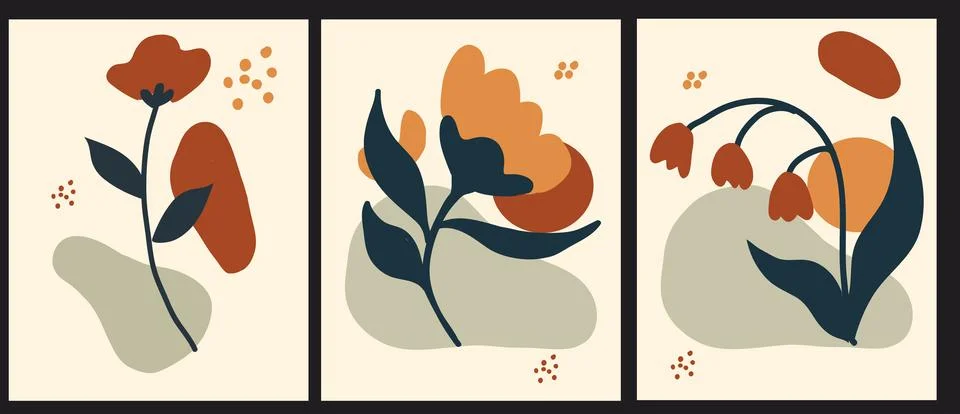 Leaf and flower pattern design Vector illustration modern design. Stock-Illustration