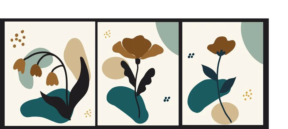 Leaf and flower pattern design Vector illustration modern design. Stock Illustration