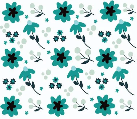 Leaf and flower pattern design Vector illustration modern design. Stock Illustration