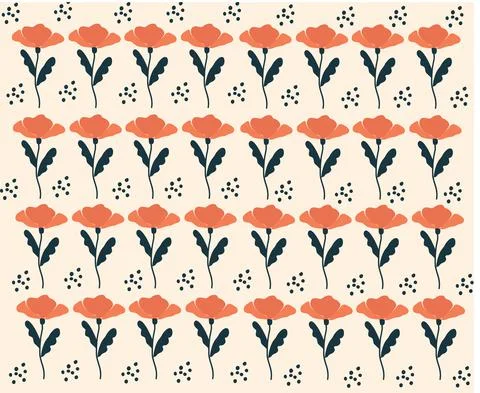 Leaf and flower pattern design Vector illustration modern design. Stockillustratie