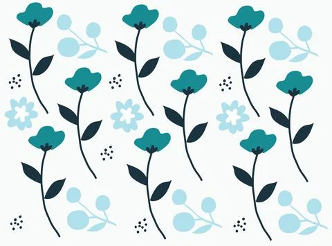Leaf and flower pattern design Vector illustration modern design. Stockillustratie