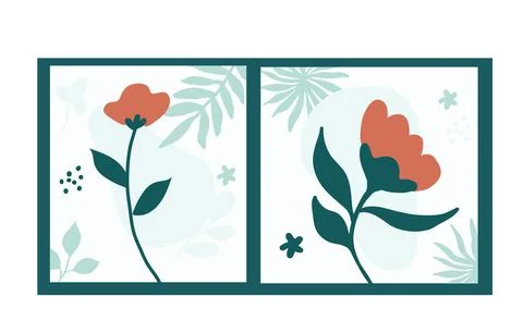 Leaf and flower pattern design Vector illustration modern design. イラスト素材