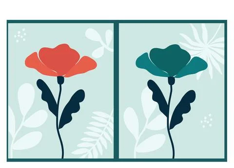 Leaf and flower pattern design Vector illustration modern design. Illustrazione stock