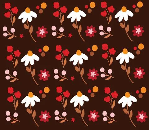 Leaf and flower pattern design Vector illustration modern design. イラスト素材