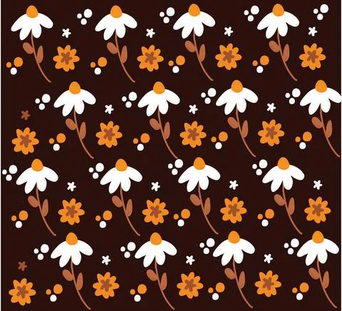 Leaf and flower pattern design Vector illustration modern design. Stock Illustration
