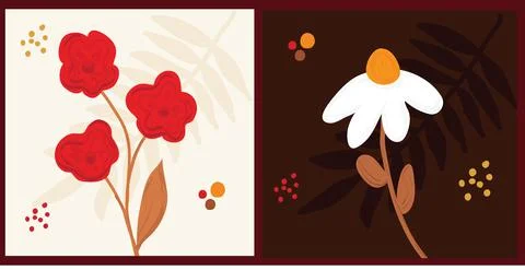 Leaf and flower pattern design Vector illustration modern design. イラスト素材