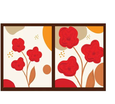 Leaf and flower pattern design Vector illustration modern design. Illustrazione stock